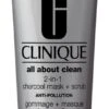 Clinique All About Clean 2-in-1 Charcoal Mask + Scrub -Brown Technies Magasin clinique all about clean 2 in 1 charcoal mask scrub masque purifiant visage