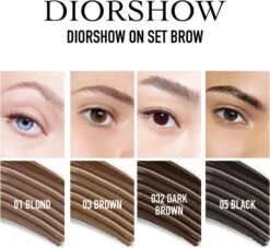 DIOR Diorshow On Set Brow -Brown Technies Magasin dior diorshow on set brow mascara sourcils fixateur de couleur effet disciplinant 24h 2
