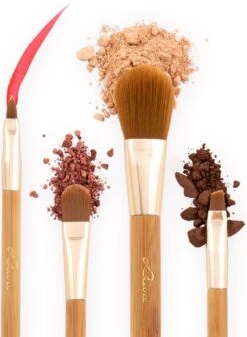 Luvia Cosmetics Bamboo Travel -Brown Technies Magasin luvia cosmetics bamboo travel kit de pinceaux de voyage 2