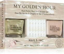 Nails Inc. My Golden Hour Nail Polish Duo And Sticker Set