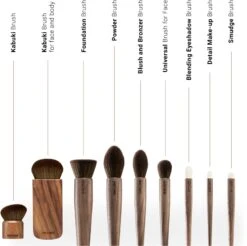 Notino Wooden Collection Make-up Brush Set -Brown Technies Magasin notino wooden collection make up brush set kit de pinceaux 7