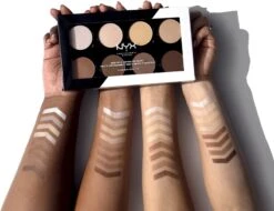 NYX Professional Makeup Highlight & Contour PRO -Brown Technies Magasin nyx professional makeup highlight contour pro palette contouring 4