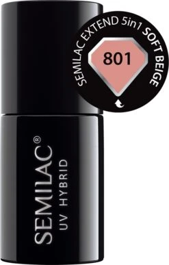 Semilac UV Hybrid Extend 5in1 -Brown Technies Magasin semilac uv hybrid extend 5in1 vernis a ongles gel 1