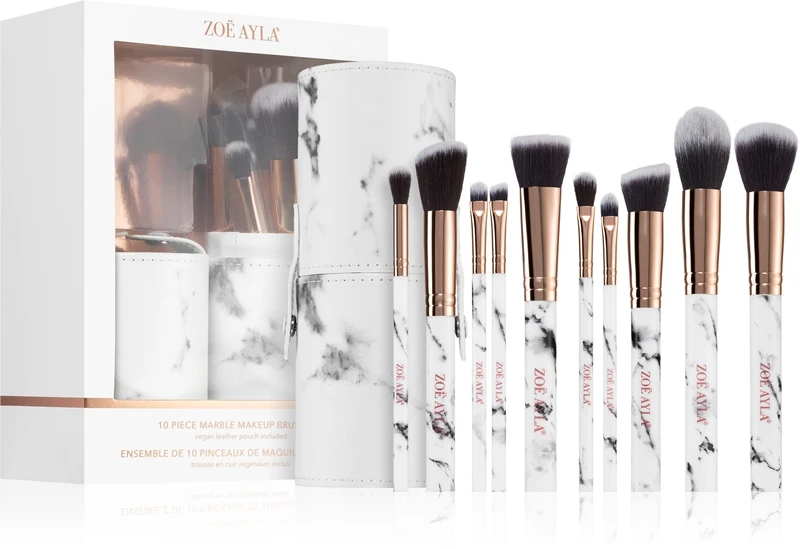 Zoë Ayla Makeup Brush Set Marble 10 Piece 3 Zoë Ayla Makeup Brush Set Marble 10 Piece